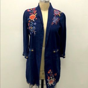 Johnny Was Tiwa Heavy Linen Coat